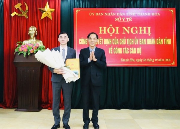 Thanh Hóa: Công bố quyết định bổ nhiệm Phó Giám đốc Sở Y tế Thanh Hoá